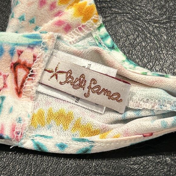 Luli Fama Cover Up Womens Medium Sexy Back Mini Dress Tunic Tank Plunge - Picture 3 of 9